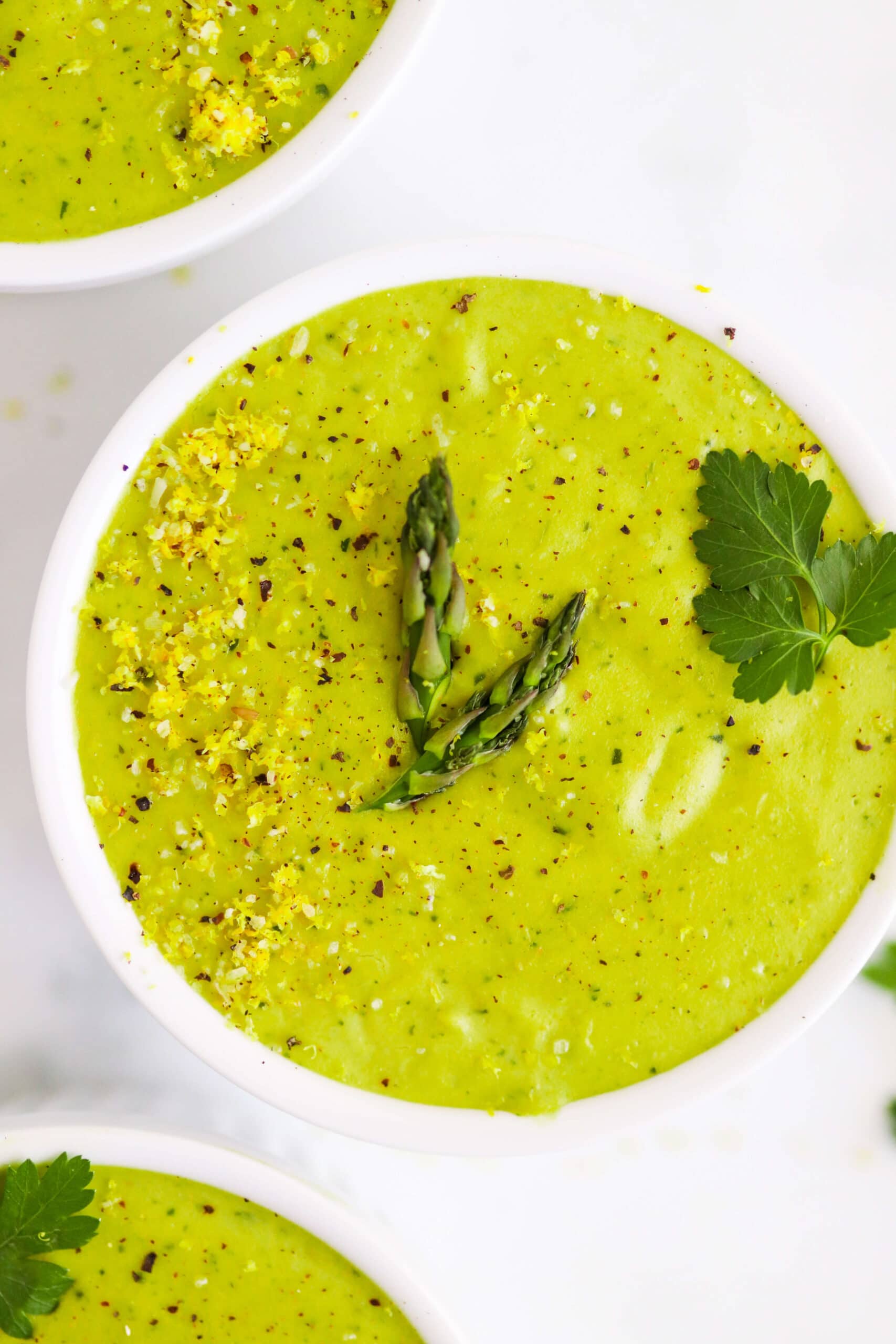Creamy Vegan Green Asparagus Soup Gluten-Free
