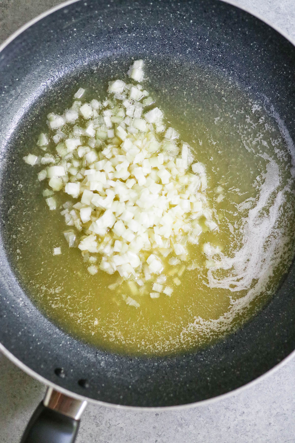 photo of onion in melted butter