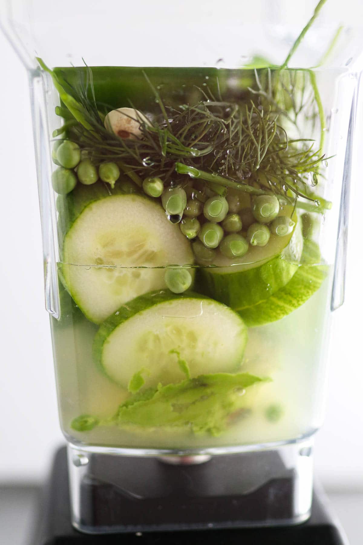 photo of all ingredients sitting in a blender