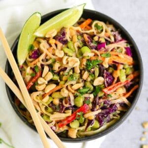 featured photo of cold peanut noodle salad