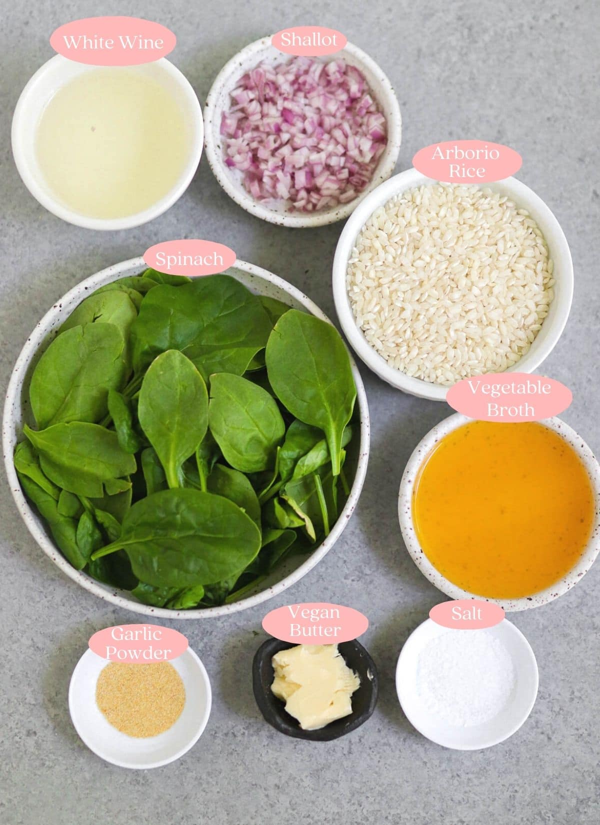 photo of ingredients labeled
