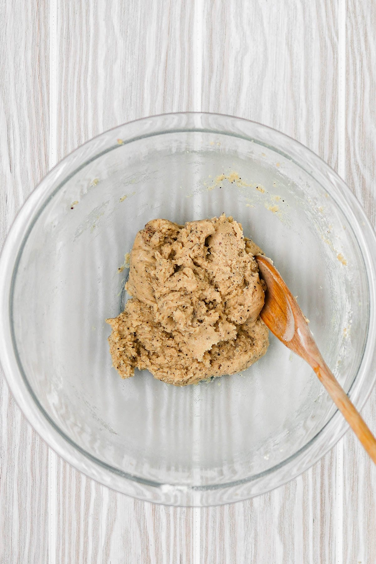 completely mixed chai cookie dough.