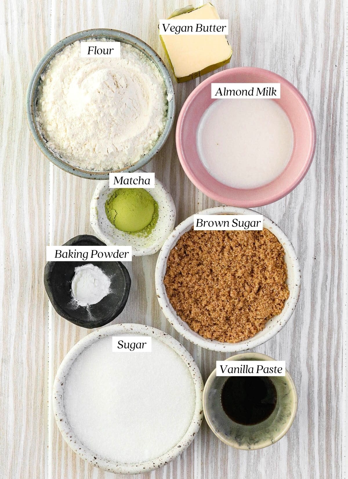 ingredients with labels.