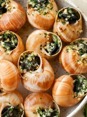 escargot in shells.